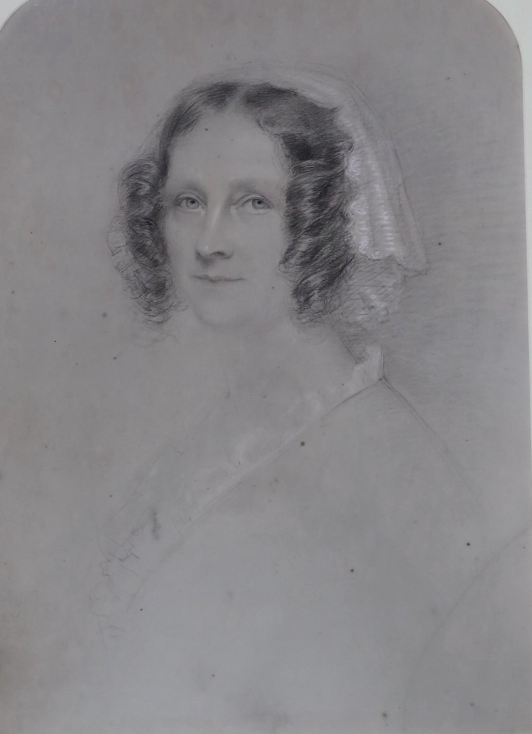Victorian School, pair of charcoal and chalk drawings, Portraits of a lady and gentleman, 61 x 44cm